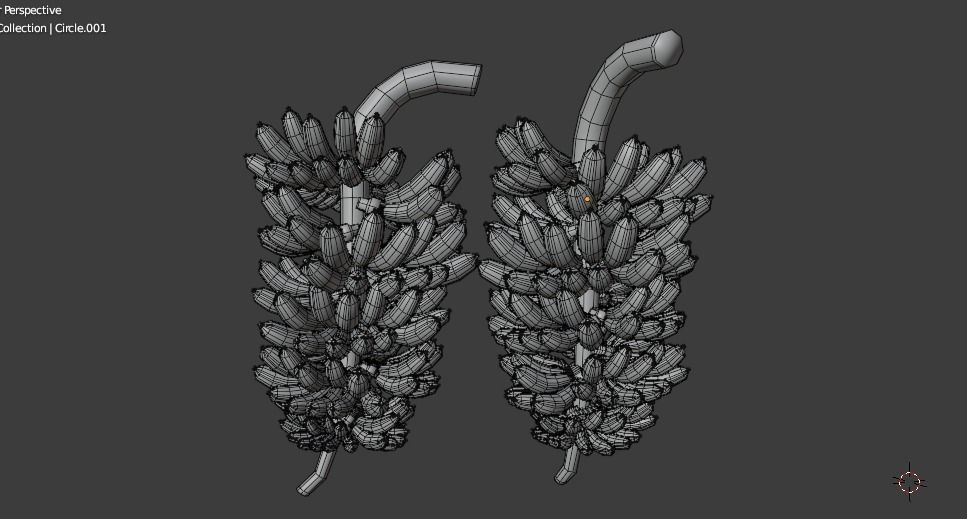 GREEN AND YELLOW BANANAS Low-poly 3D model_28