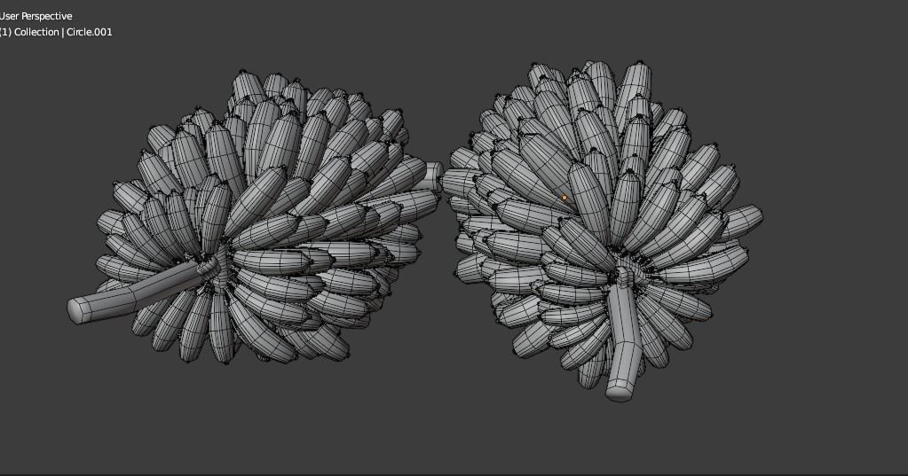 GREEN AND YELLOW BANANAS Low-poly 3D model_26