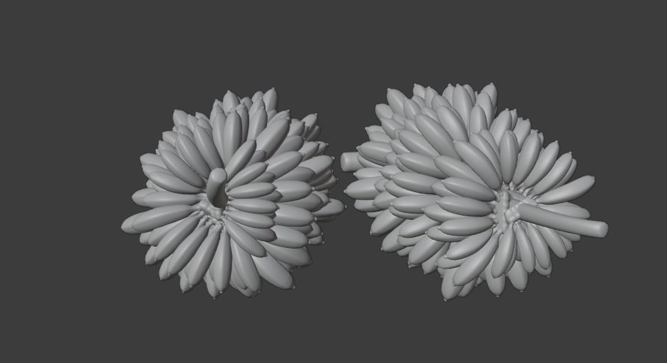 GREEN AND YELLOW BANANAS Low-poly 3D model_16