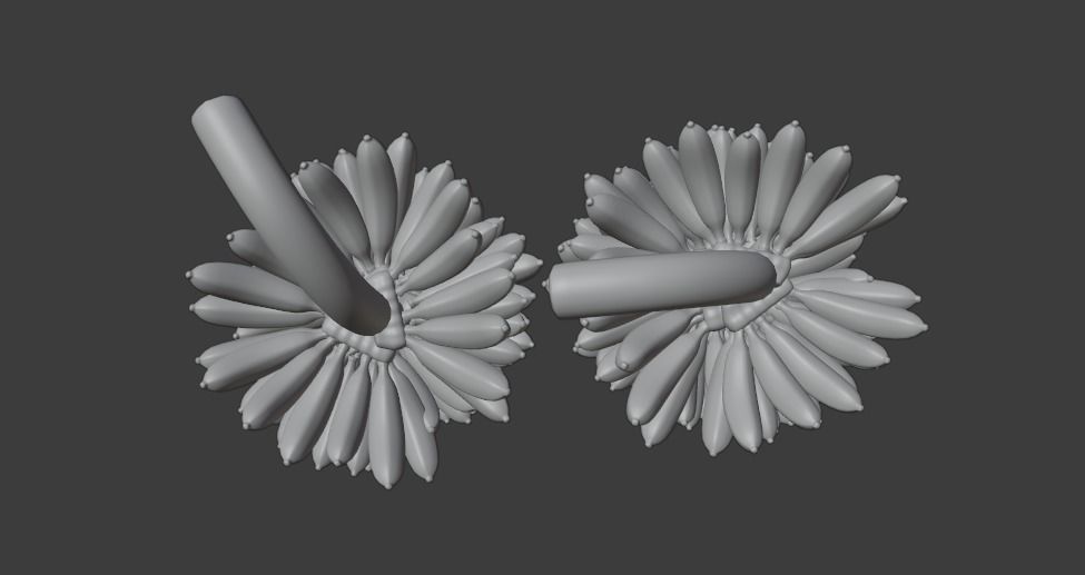 GREEN AND YELLOW BANANAS Low-poly 3D model_23