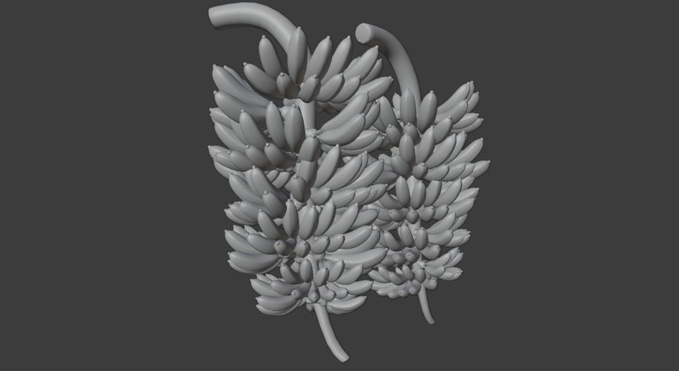 GREEN AND YELLOW BANANAS Low-poly 3D model_18