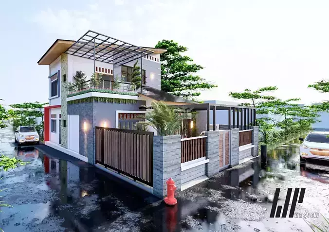 modern minimalis house concept 3D print model