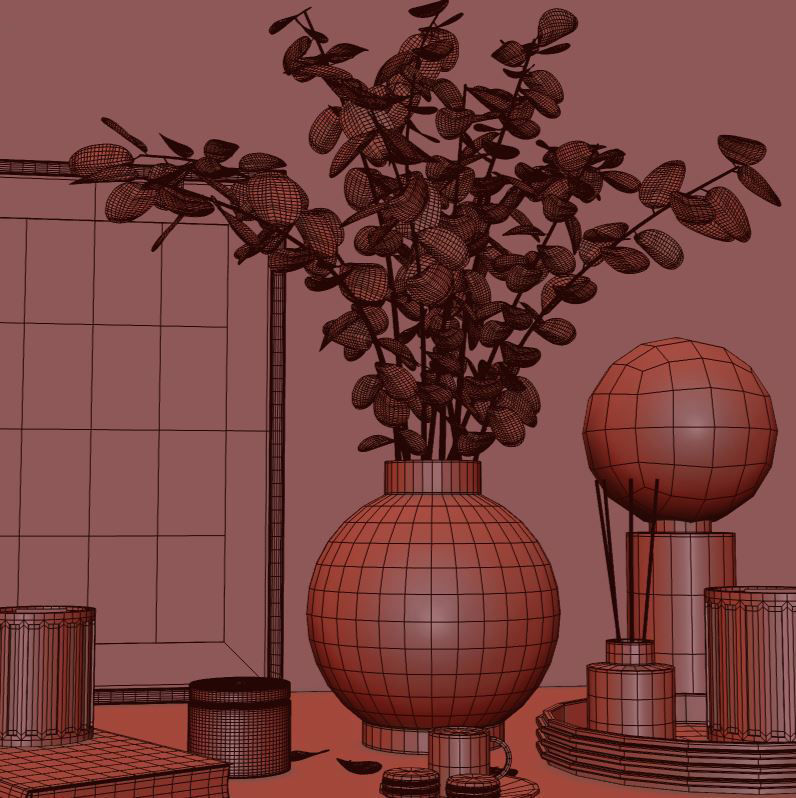 decorative set with lunaria 3D model_9