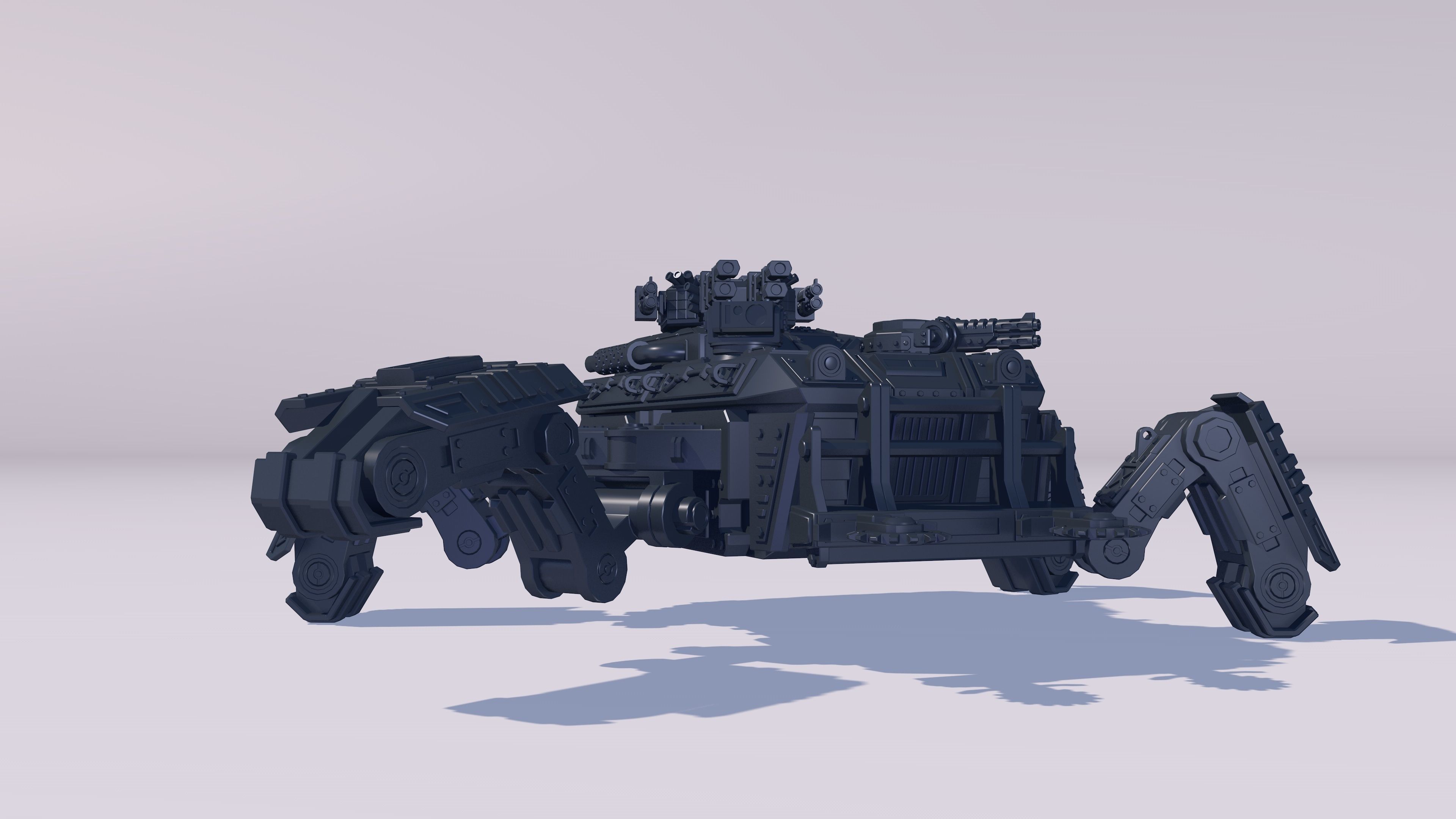 armored four-legged assault vehicle model for 3d printing 3D print model_2