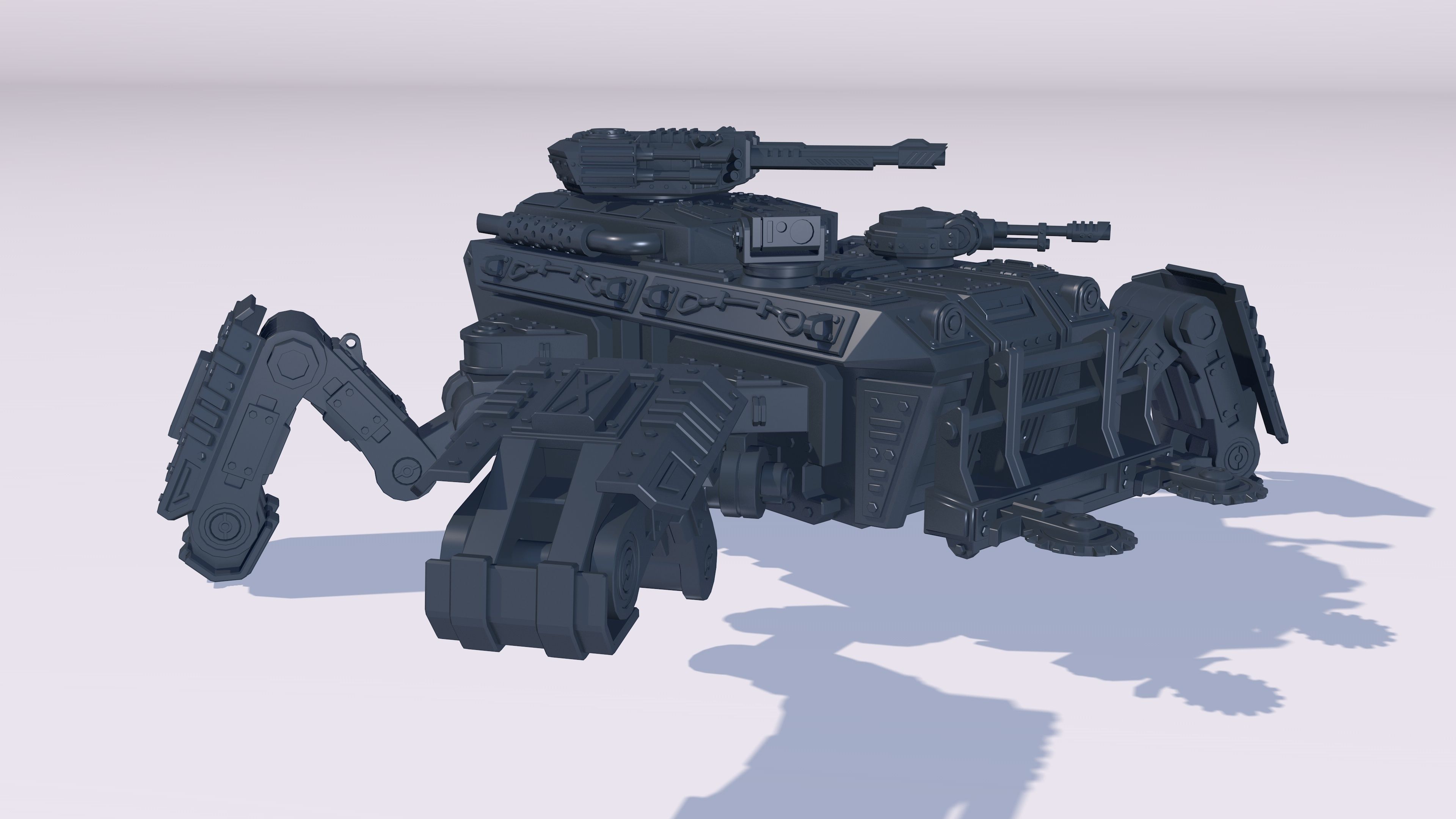 armored four-legged assault vehicle model for 3d printing 3D print model_3