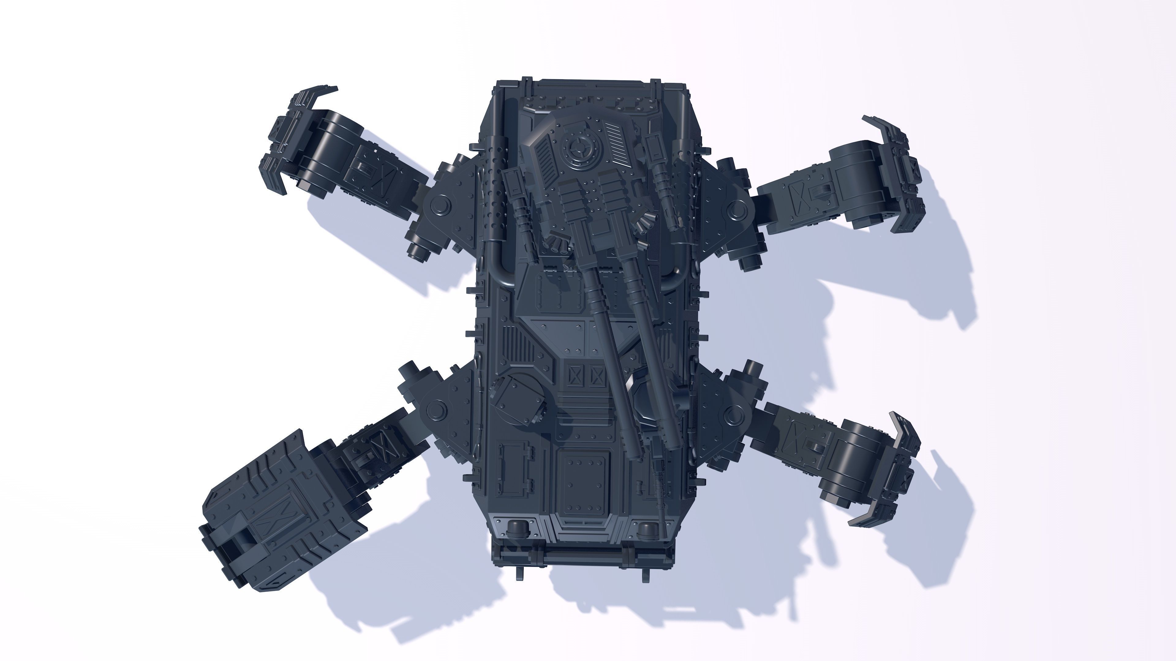 armored four-legged assault vehicle model for 3d printing 3D print model_5