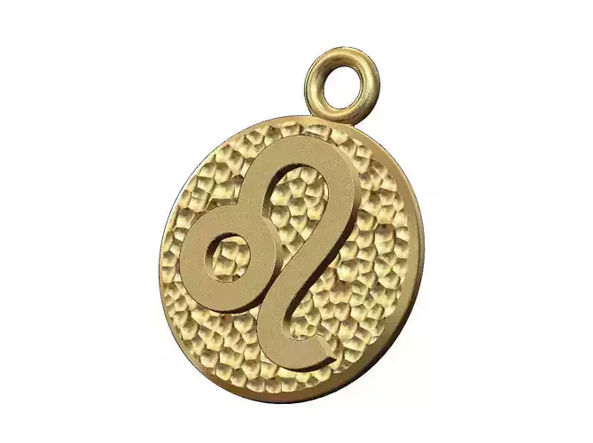 Leo sign coin pendant and charm