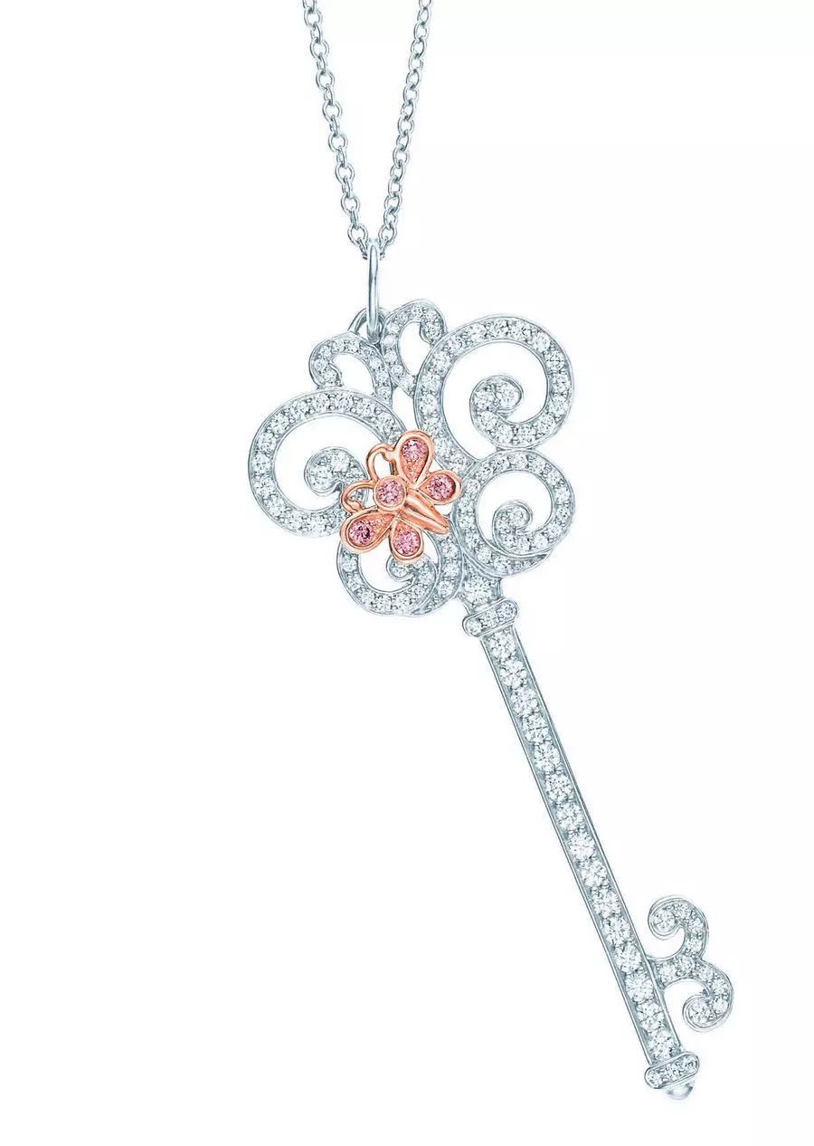 KT-017 key necklace with diamonds 3D print model