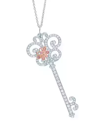 KT-017 key necklace with diamonds