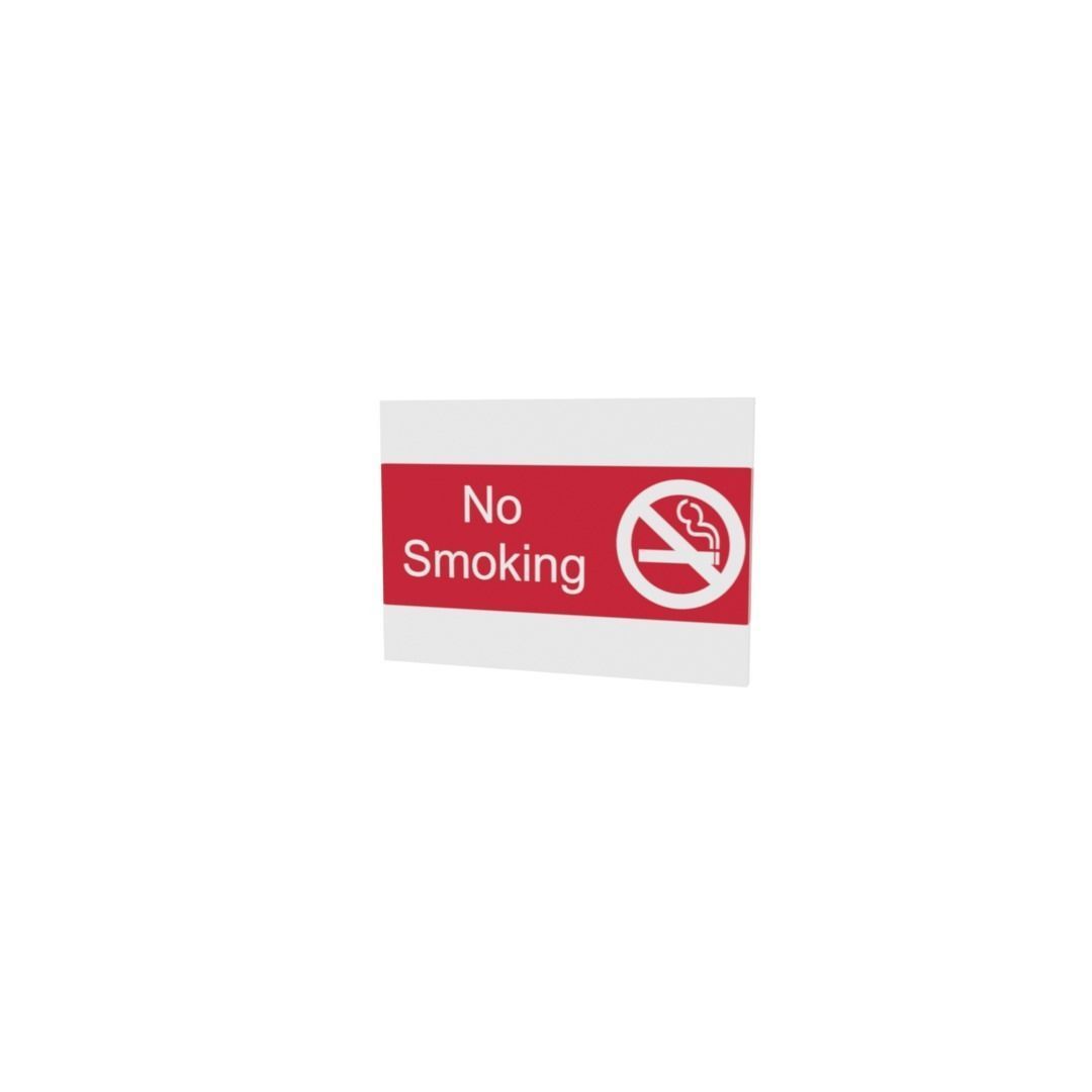 No smoking sign Low-poly 3D model_3