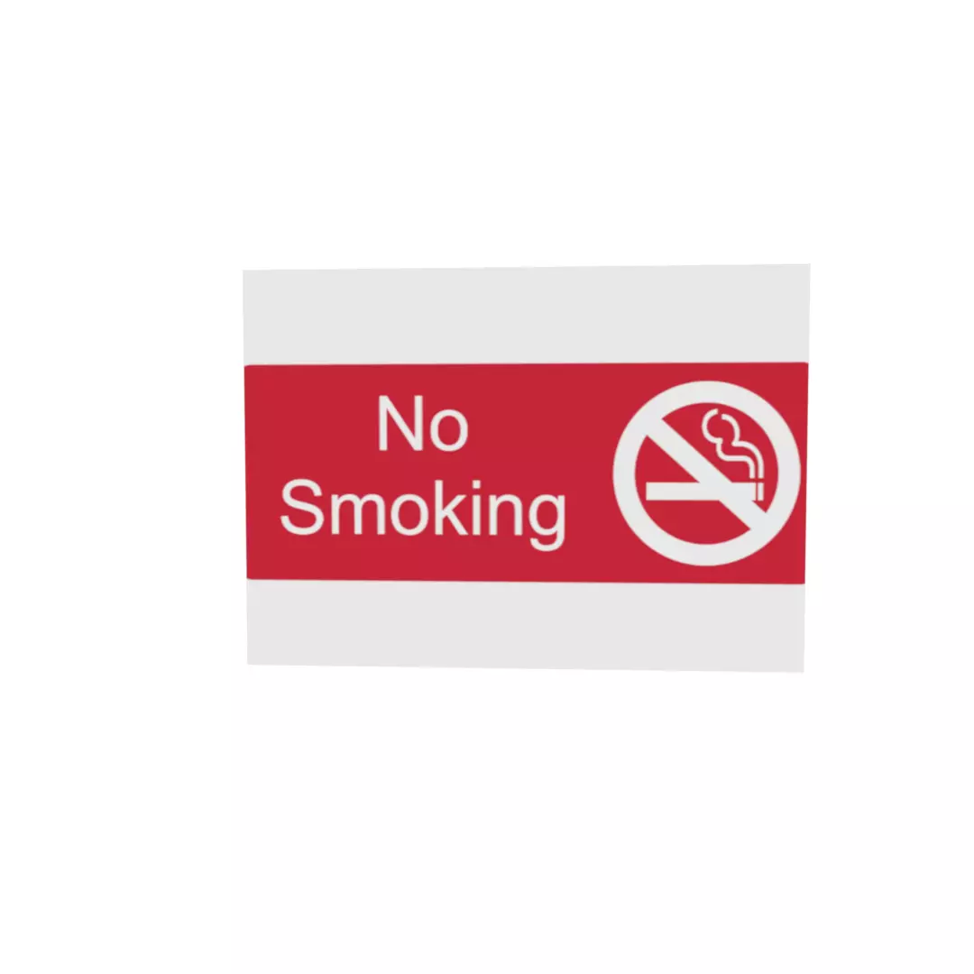 No smoking sign Low-poly 3D model_0