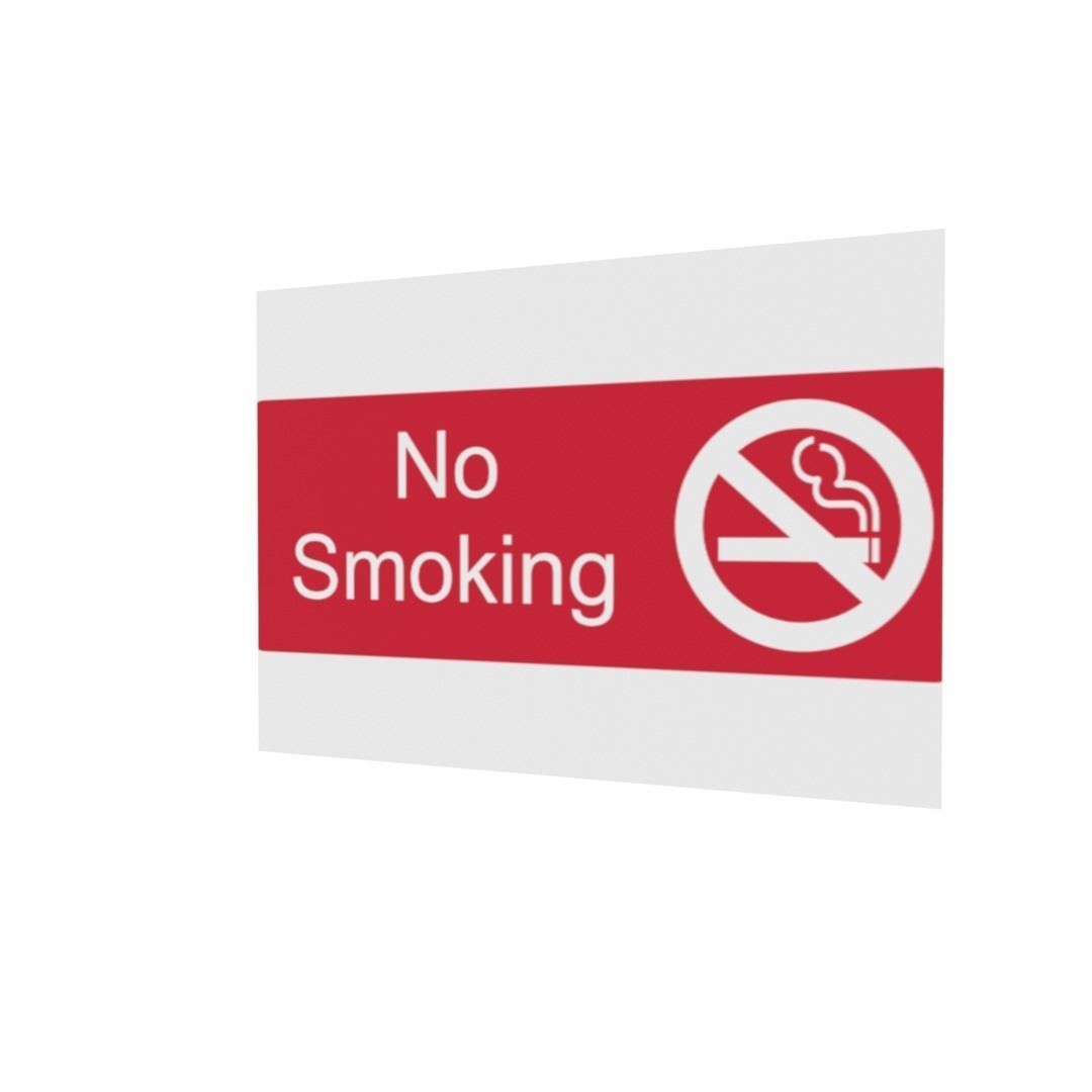 No smoking sign Low-poly 3D model_5