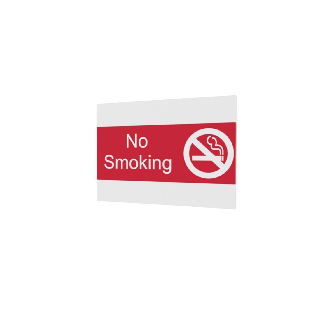 No smoking sign Low-poly 3D model_4