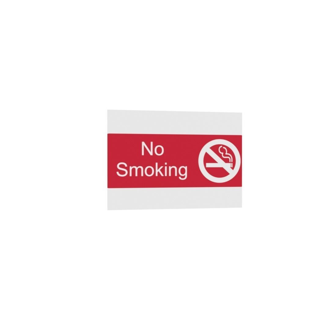 No smoking sign Low-poly 3D model_2
