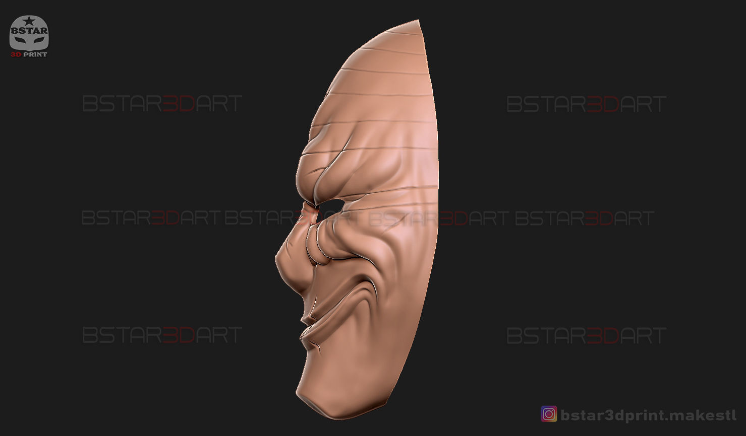 Dallas Mask - Payday 2 Mask - Halloween Cosplay Mask 3D print model_19