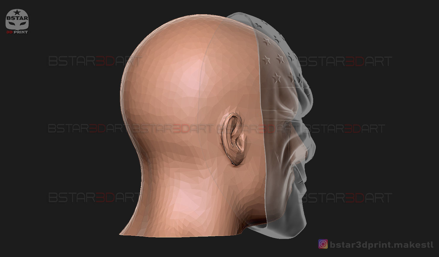 Dallas Mask - Payday 2 Mask - Halloween Cosplay Mask 3D print model_28