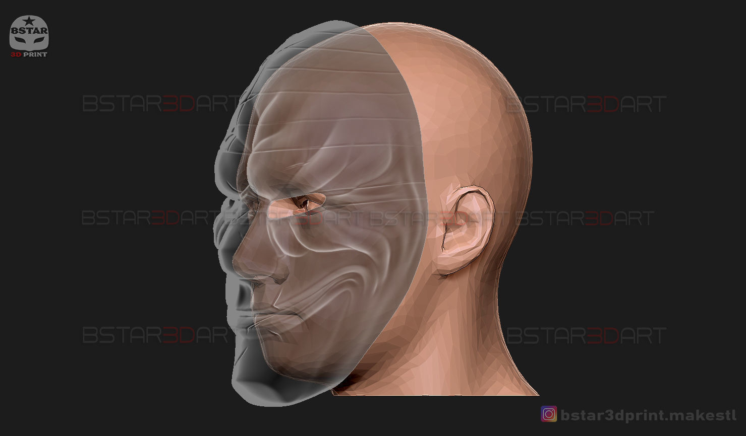 Dallas Mask - Payday 2 Mask - Halloween Cosplay Mask 3D print model_27