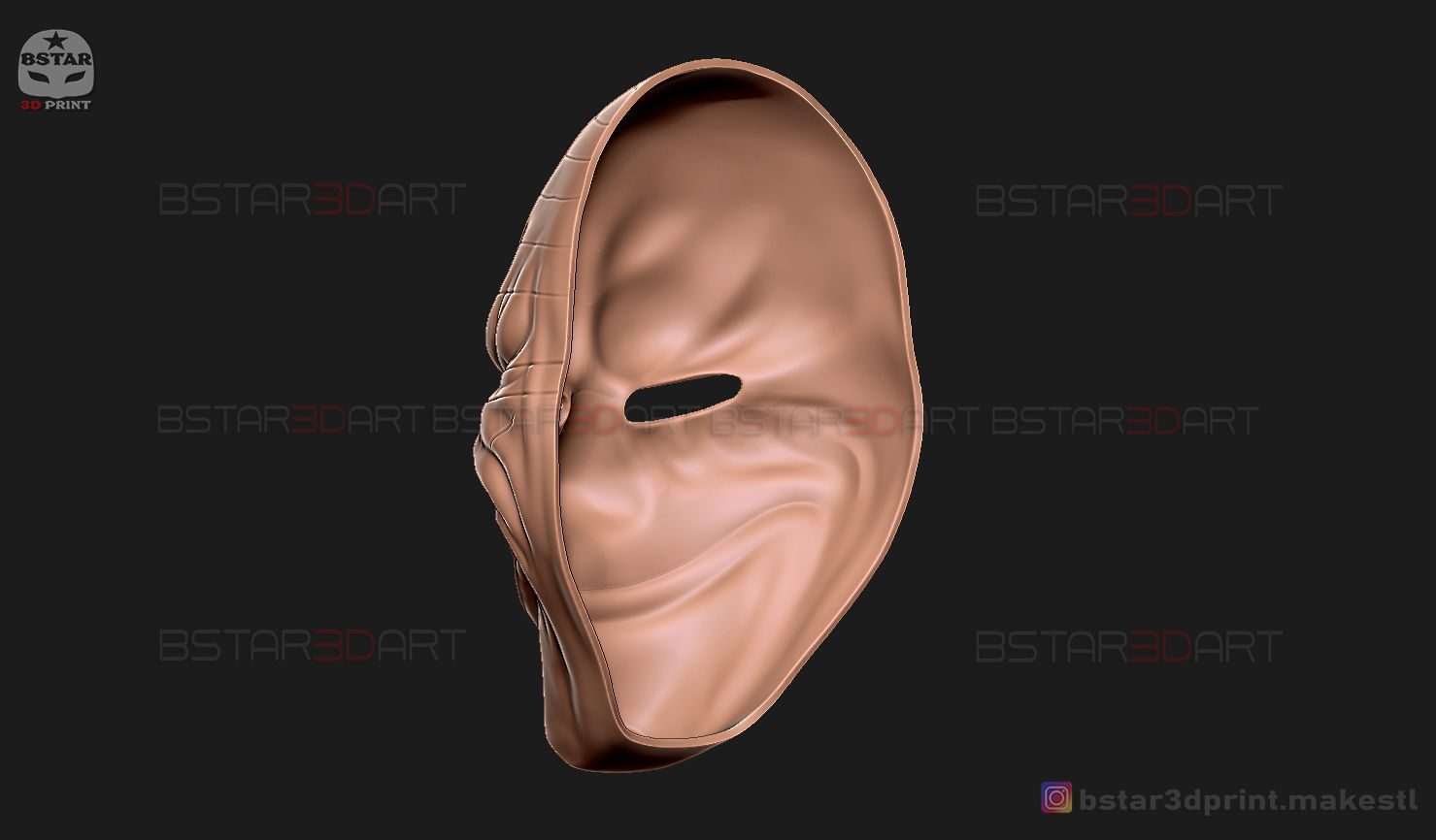 Dallas Mask - Payday 2 Mask - Halloween Cosplay Mask 3D print model_20