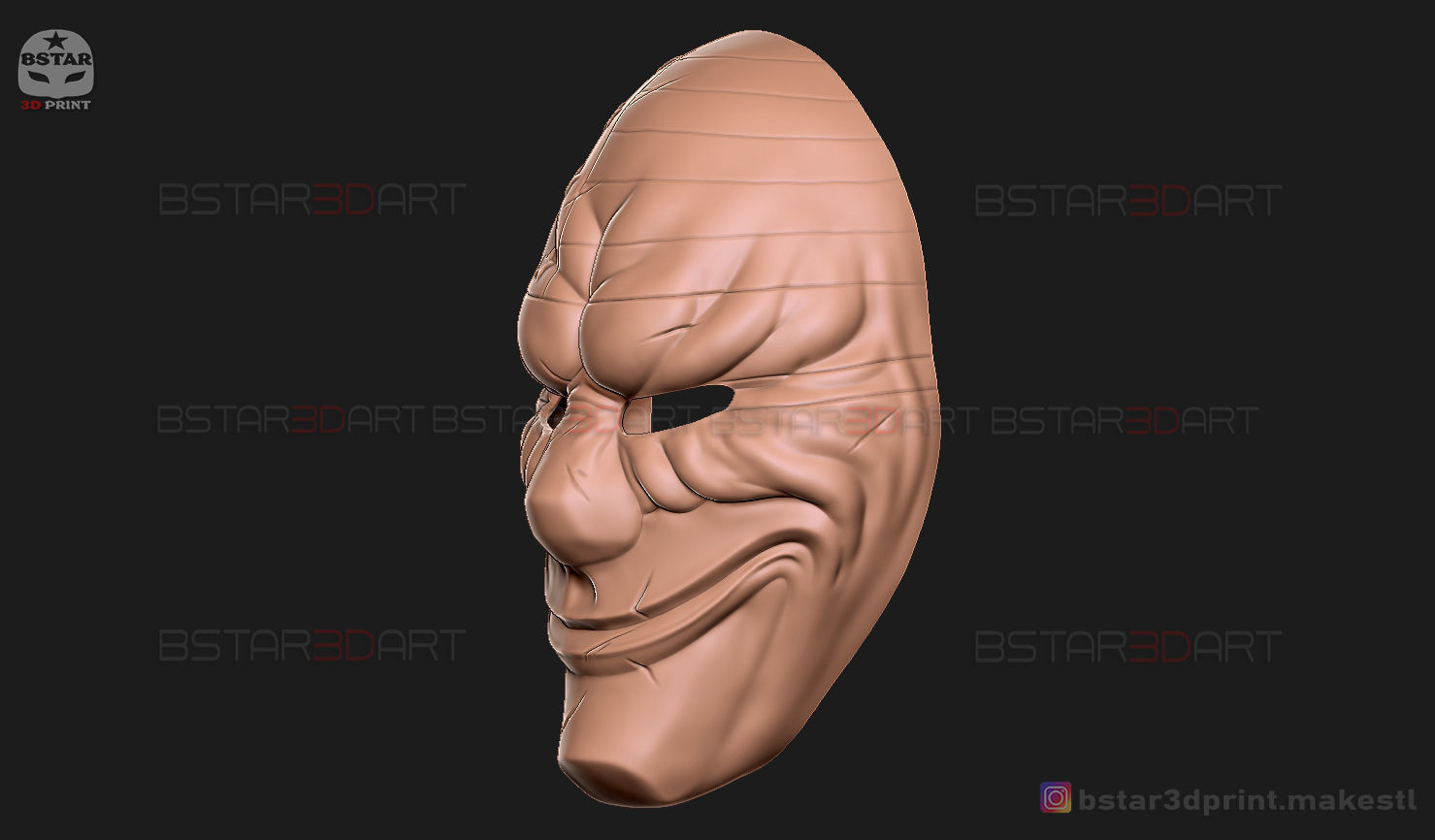 Dallas Mask - Payday 2 Mask - Halloween Cosplay Mask 3D print model_18