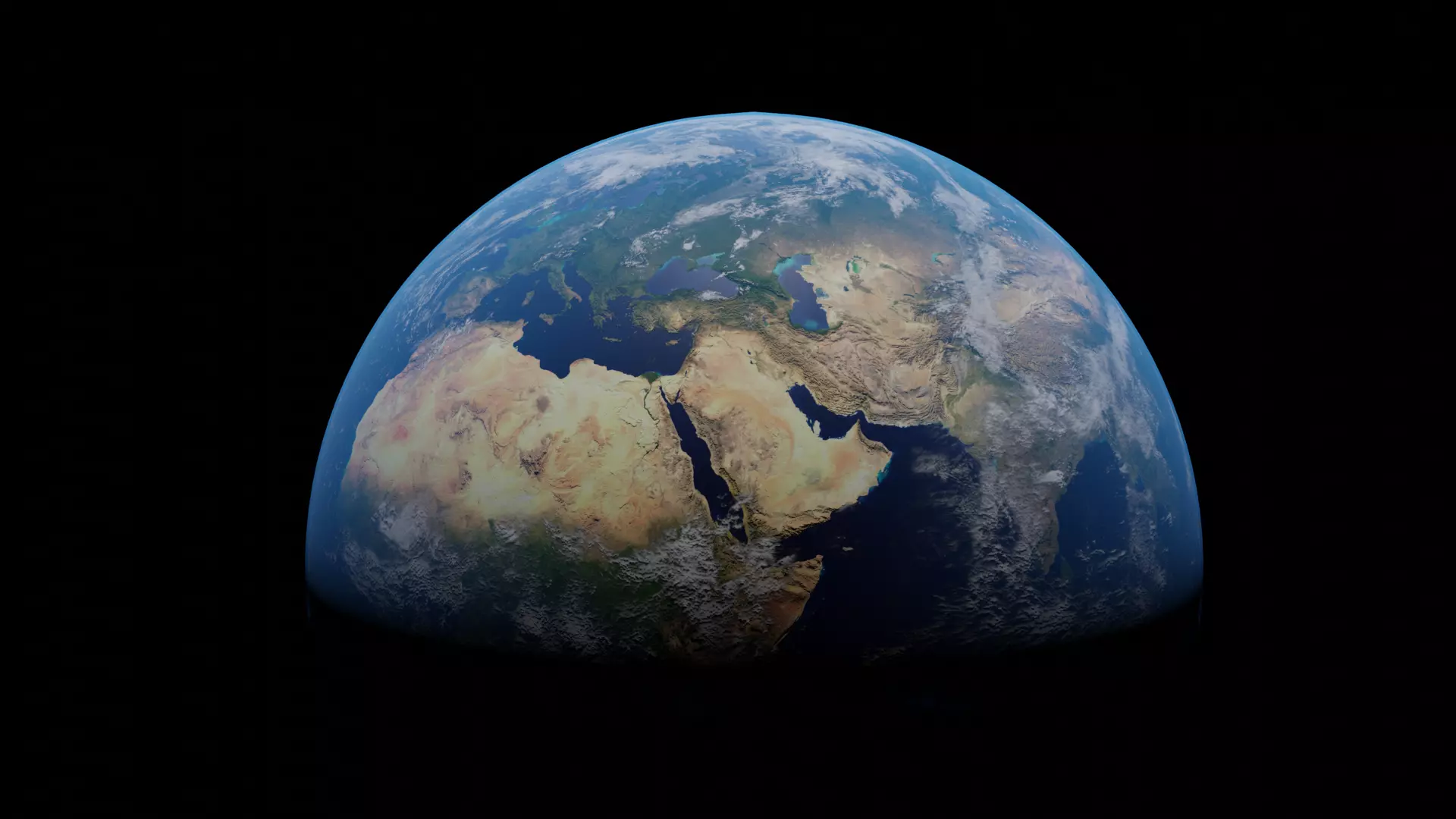 Earth from space Free 3D model_0