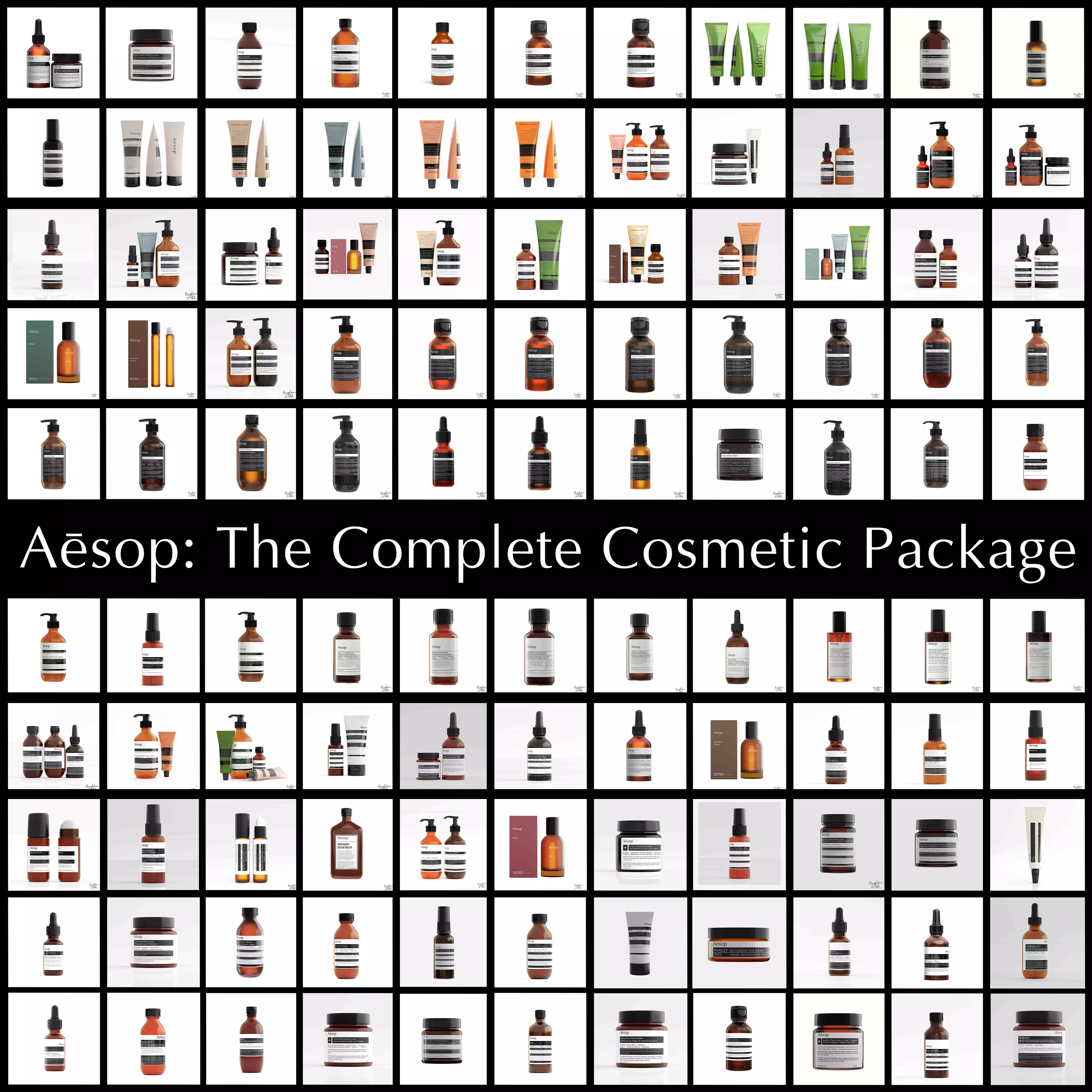 Aesop - The Complete Cosmetic Package 110 Models 3D Model Collection_0
