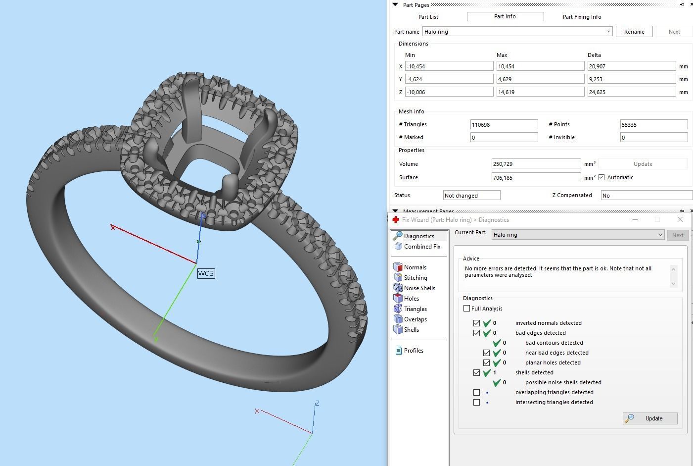 Diamond Halo Cushion Engagement ring 3D print model_11