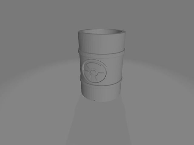 Toxic Radioactive Barrel Planter 3D print model