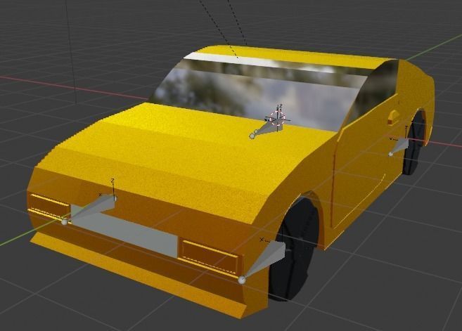 2 Cars race car Low-poly 3D model_1