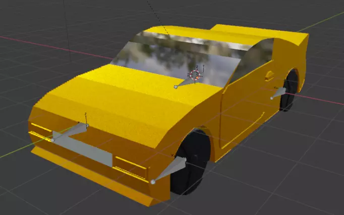 2 Cars race car Low-poly 3D model_0