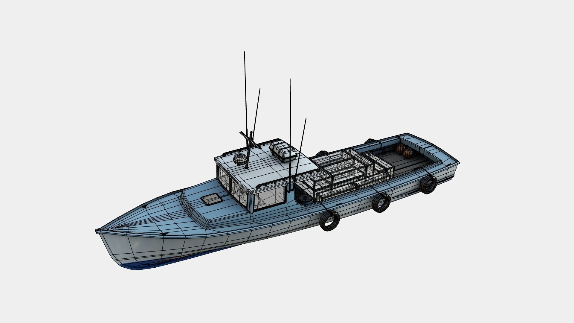 Lobster Fishing Boat 3D model_11