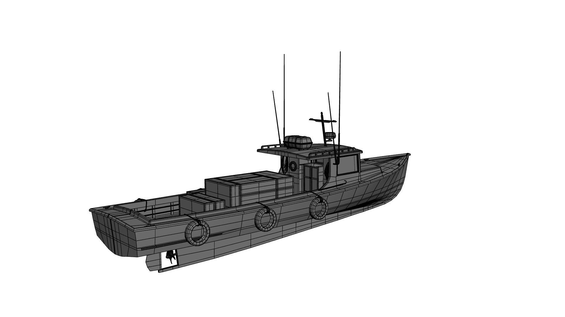 Lobster Fishing Boat 3D model_14