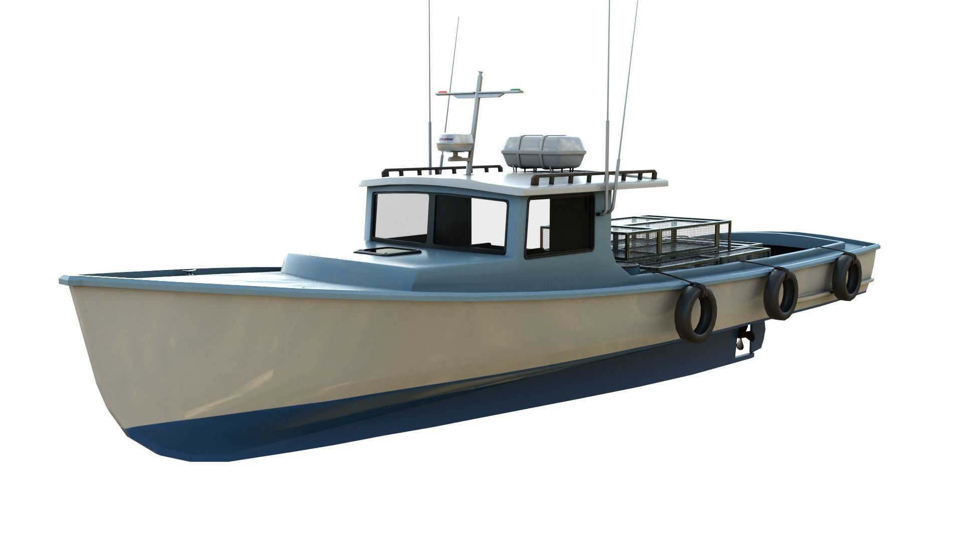 Lobster Fishing Boat 3D model_3