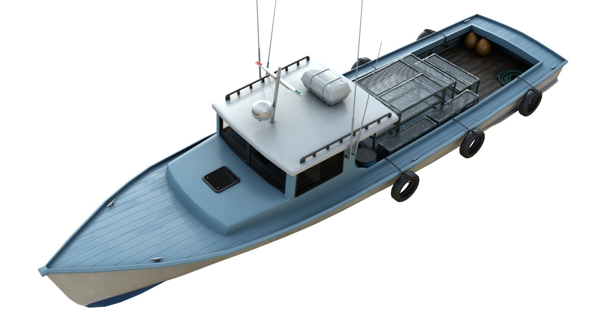 Lobster Fishing Boat 3D model_4