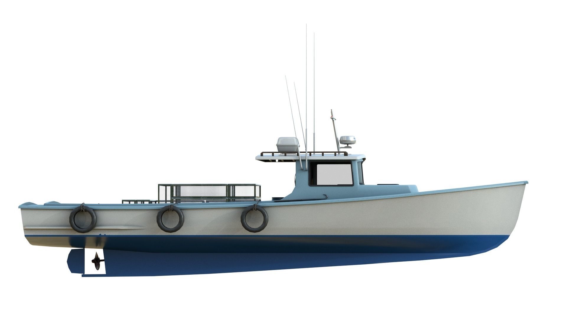 Lobster Fishing Boat 3D model_7