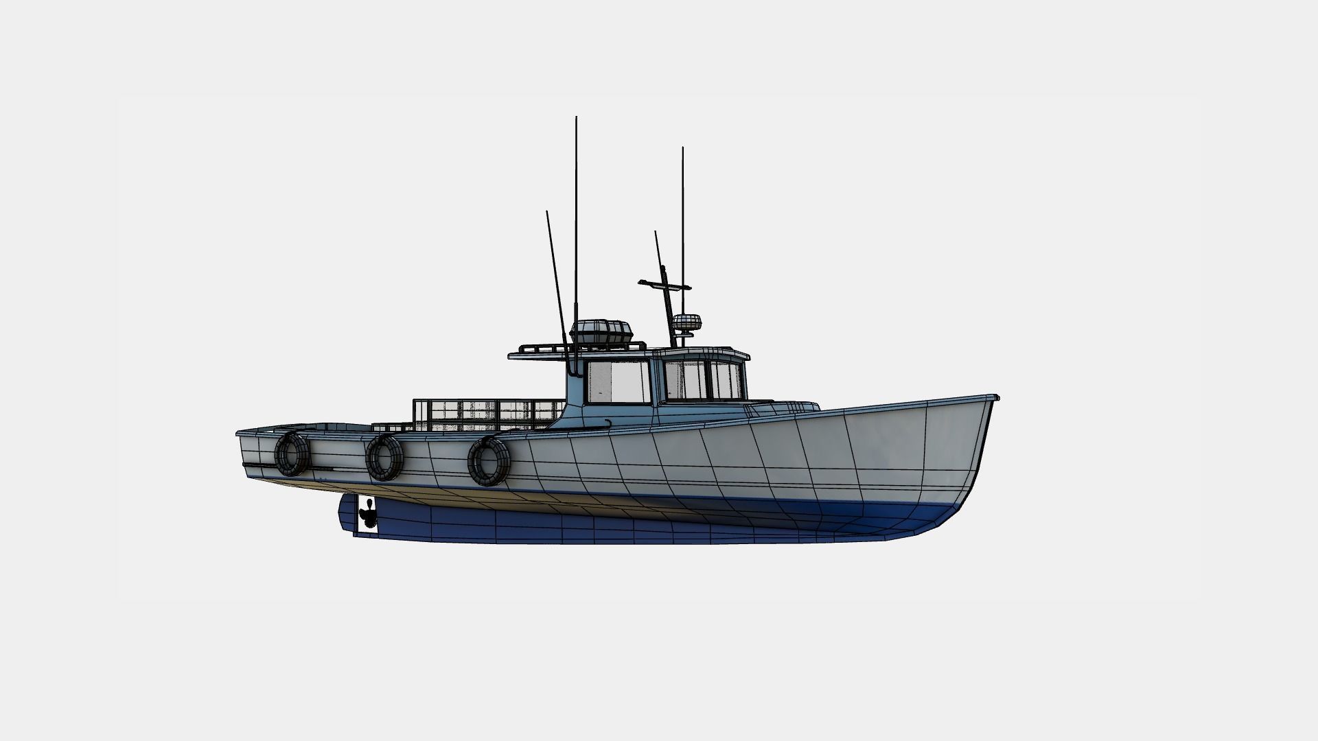 Lobster Fishing Boat 3D model_12