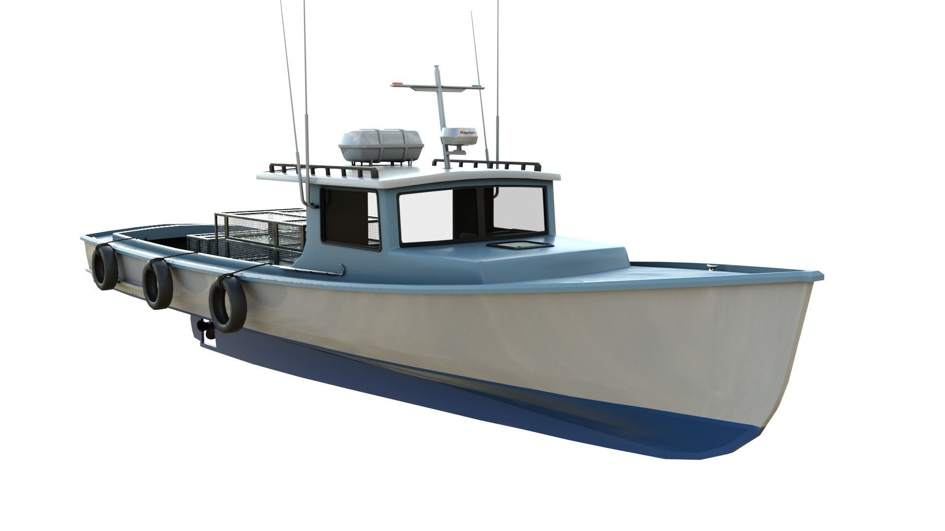 Lobster Fishing Boat 3D model_0