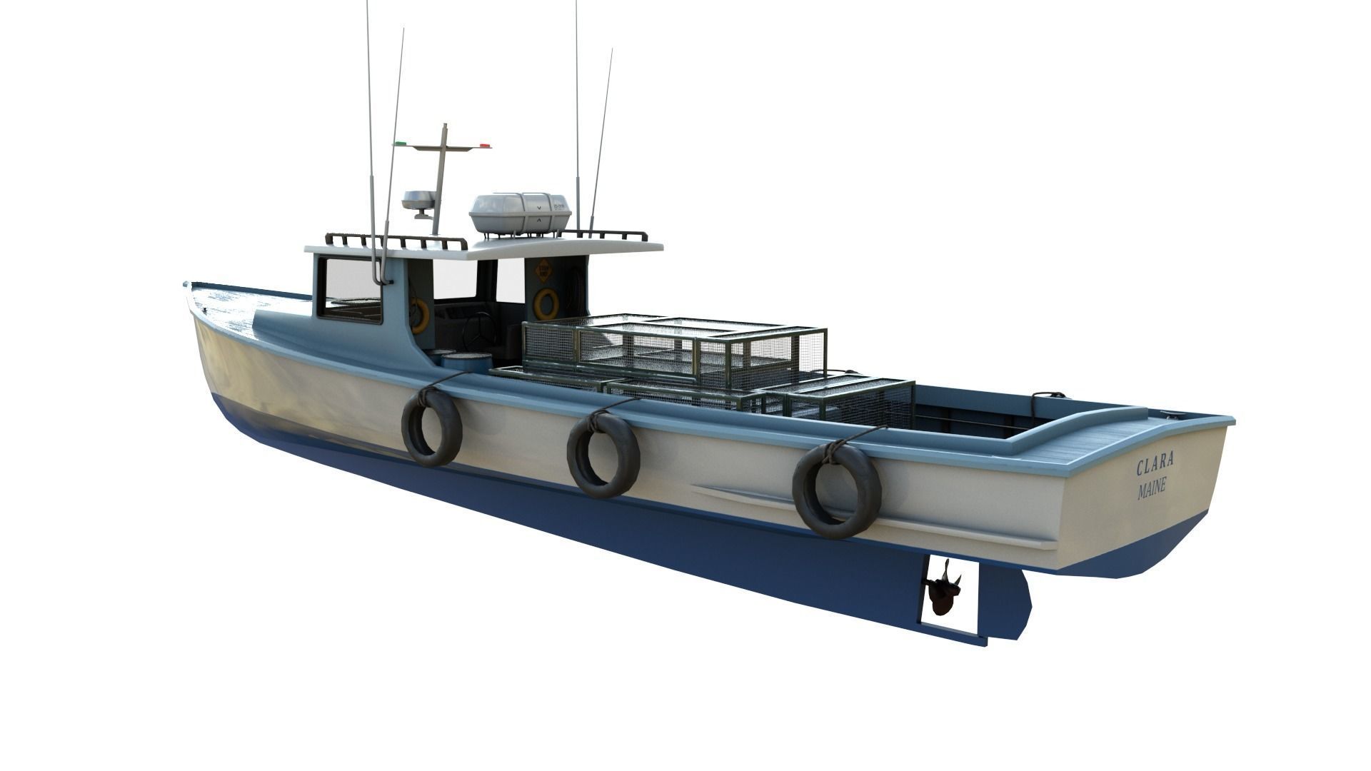 Lobster Fishing Boat 3D model_2