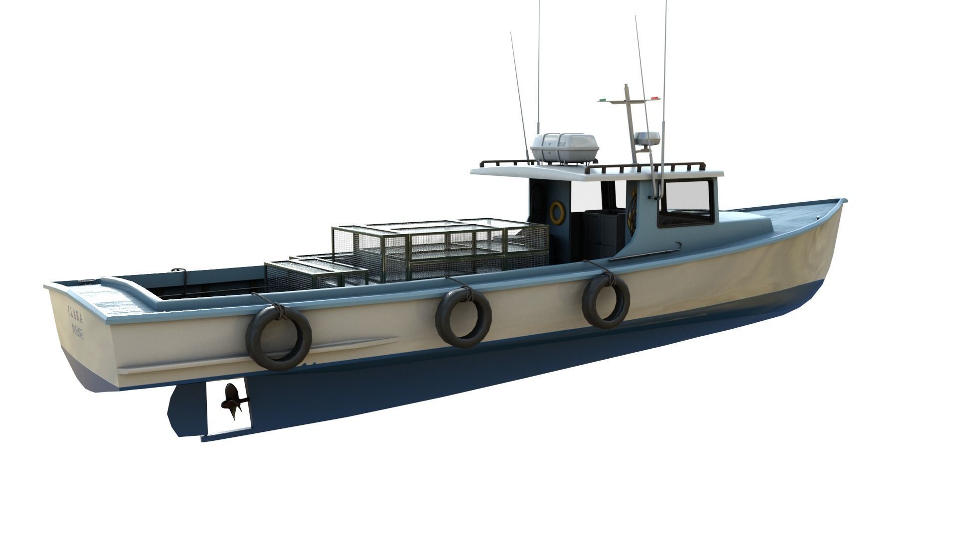 Lobster Fishing Boat 3D model_1