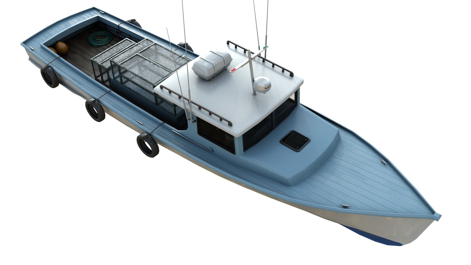 Lobster Fishing Boat 3D model_5