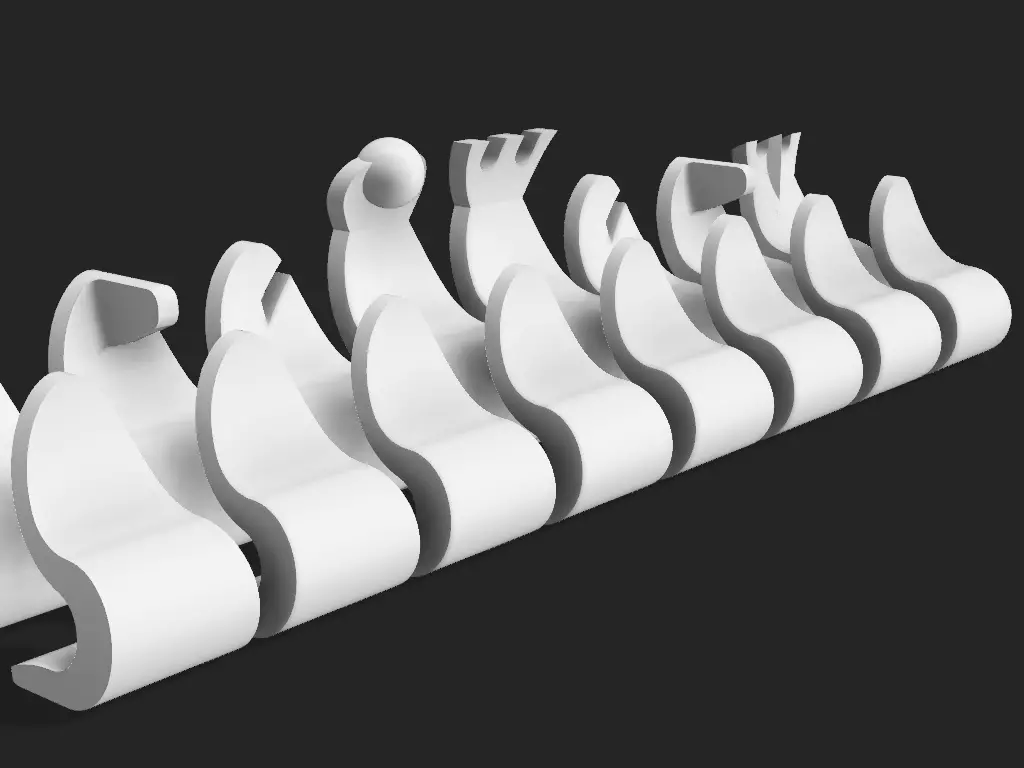 Abstract Chess Set 3D print model_0