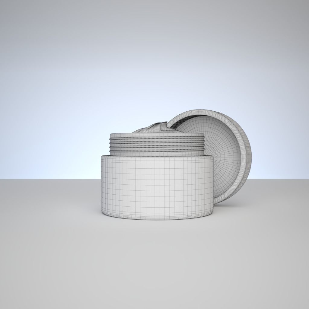 Cosmetic Container and Cream - 3ds Max V-Ray 3D model_5