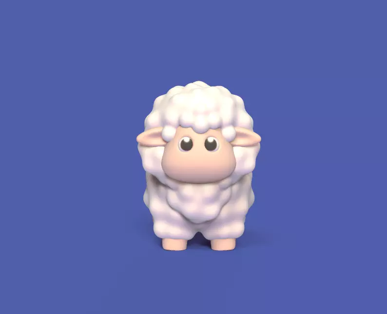Cute Little Sheep 3D print model_0
