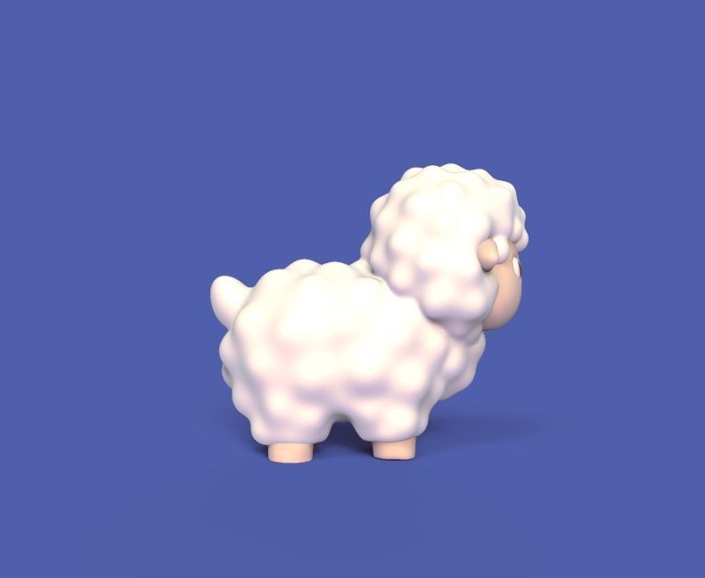 Cute Little Sheep 3D print model_1