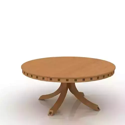 Brown Wooden Round Table