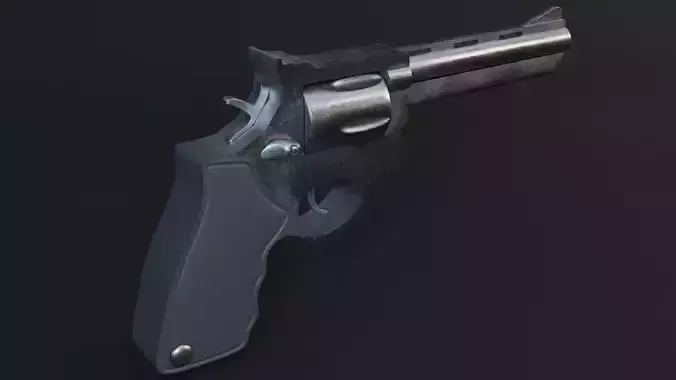 Revolver Game Ready - Low Poly PBR 3D Model