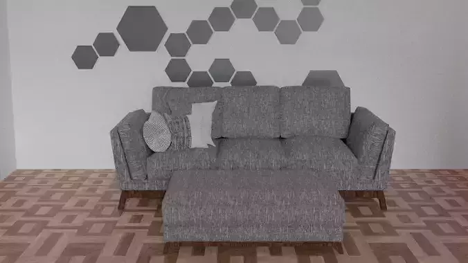 Ceni Volcanic Grey Sofa