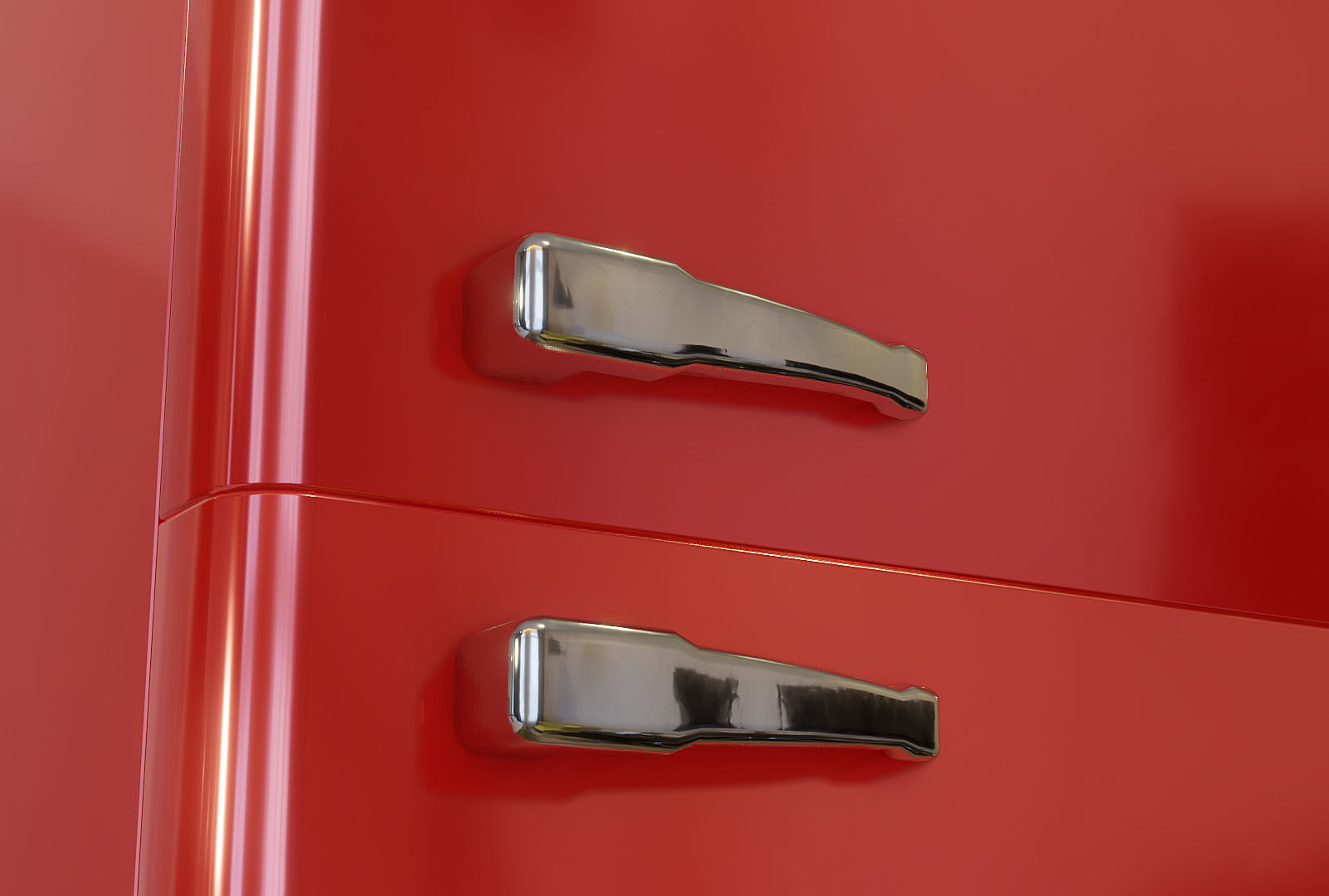 Fridge Freezer Low Poly Realistic Model Low-poly 3D model_5