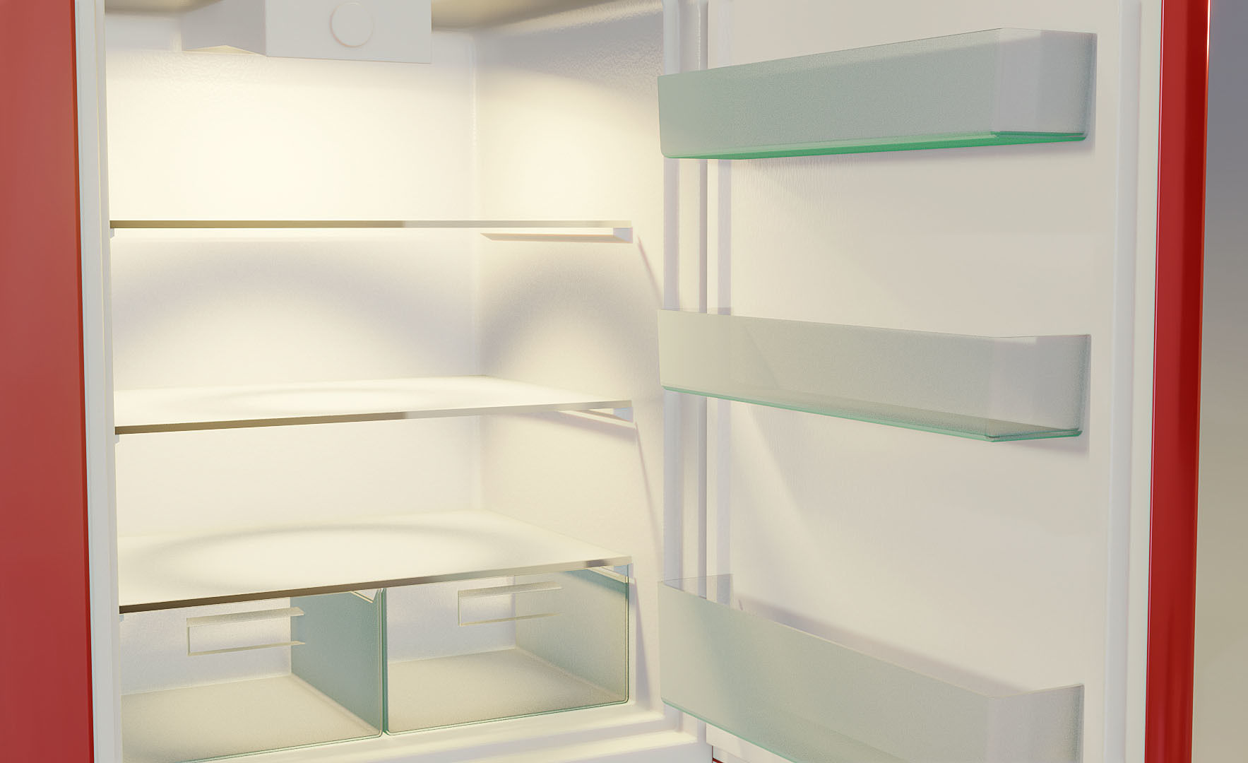 Fridge Freezer Low Poly Realistic Model Low-poly 3D model_4