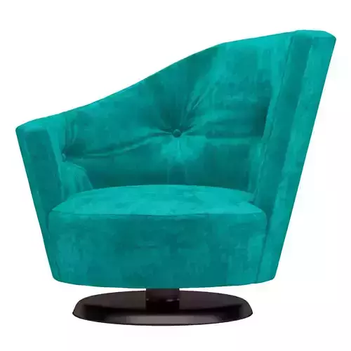Giorgetti swivel chair in teal