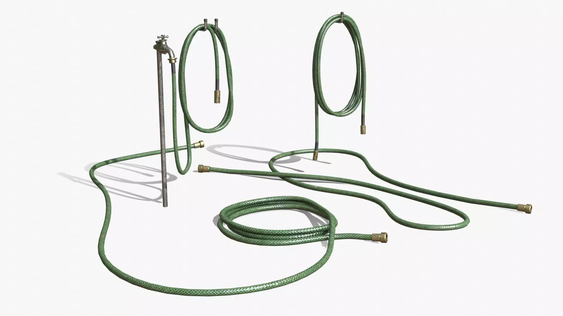 Garden Hose Low-poly 3D model_0